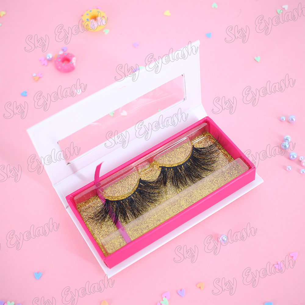 Mink lash vendor wholesale 3D mink eyelashes with private label glue curlers
